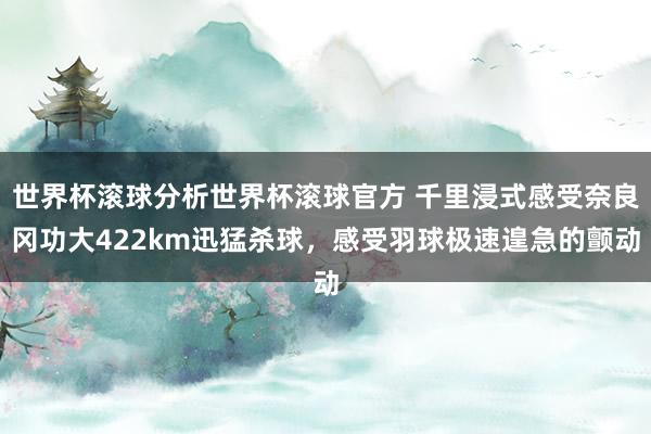 世界杯滚球分析世界杯滚球官方 千里浸式感受奈良冈功大422km迅猛杀球,感受羽球极速遑急的颤动
