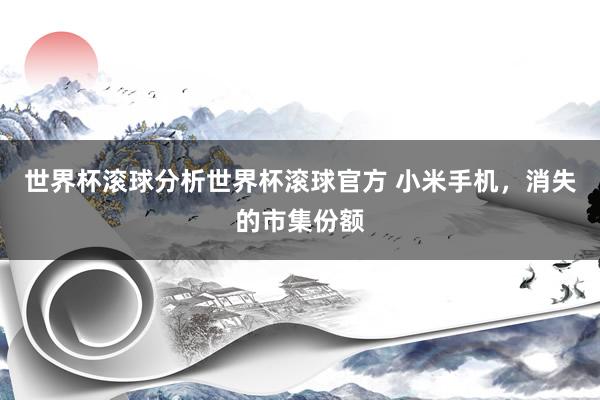 世界杯滚球分析世界杯滚球官方 小米手机,消失的市集份额