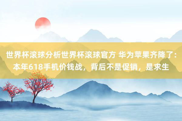 世界杯滚球分析世界杯滚球官方 华为苹果齐降了:本年618手机价钱战,背后不是促销,是求生