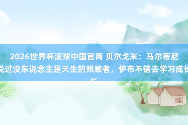 2026世界杯滚球中国官网 贝尔戈米:马尔蒂尼说过没东说念主是天生的照顾者,伊布不错去学习成长