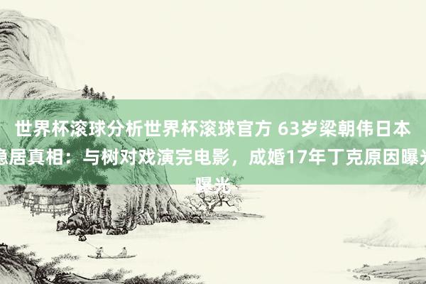 世界杯滚球分析世界杯滚球官方 63岁梁朝伟日本隐居真相:与树对戏演完电影,成婚17年丁克原因曝光