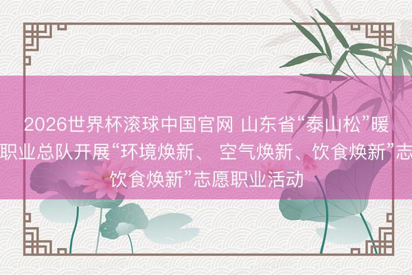 2026世界杯滚球中国官网 山东省“泰山松”暖心为老志愿职业总队开展“环境焕新、 空气焕新、饮食焕新”志愿职业活动