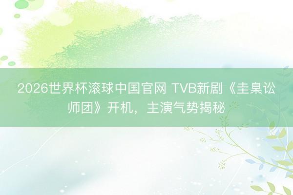 2026世界杯滚球中国官网 TVB新剧《圭臬讼师团》开机,主演气势揭秘